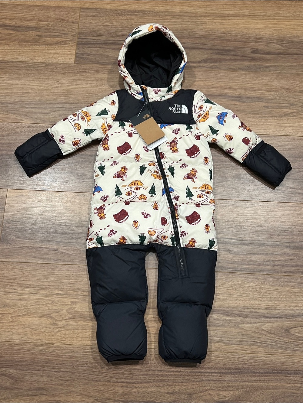 NEW The North Face Baby Nuptse One Piece in Gardenia Size 12-18 months